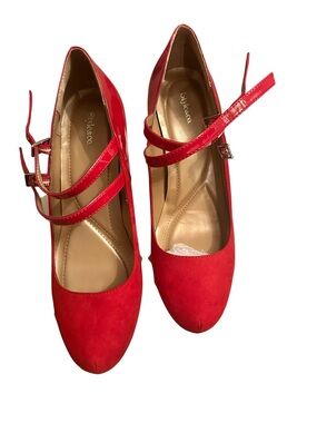 Women’s Style & Co Red Mary Jane Pumps with Double Strap Size 9